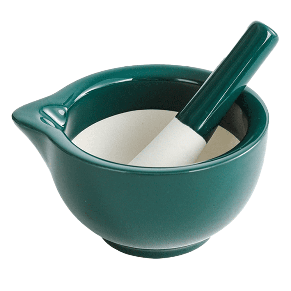 Porcelain Mortar and Pestle, Ceramic Herb Grinder Pill Crusher Set