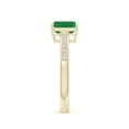 thumbnail image 4 of ANGARA Natural Octagonal 1 ct Emerald Cocktail Ring with Diamonds in 14K Yellow Gold for Women (Size-7x5mm) | May Birthstone, Birthday, Anniversary, Jewelry Gift for Women | Natural Emerald Ring, 4 of 10