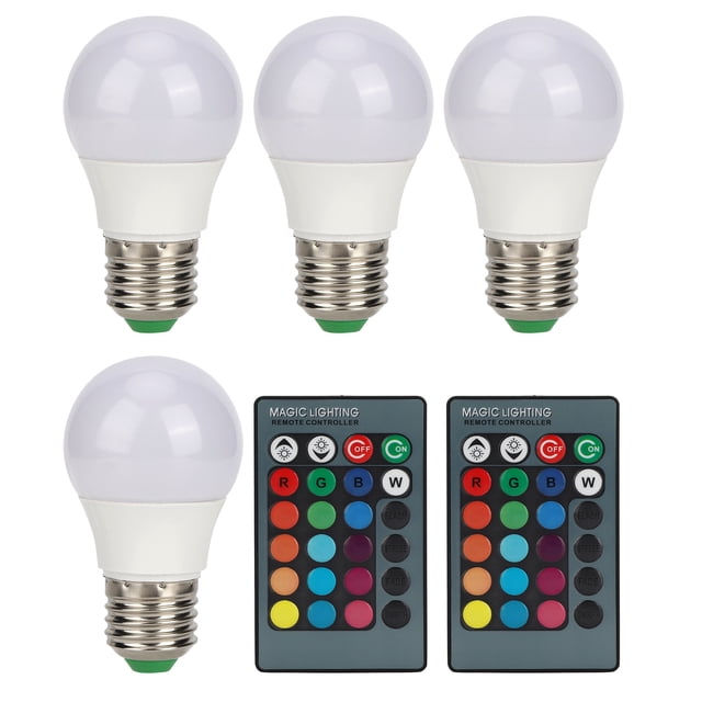 Lámpara de 3 W Con 2 Controles Remotos Lámpara de Bombilla Rgb, Sin Bombilla de Luz Inteligente de Radiación, Baja Generación de Calor Verde y Ecológica para los restaurantes