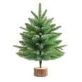 thumbnail image 2 of 20"/50cm Artificial Christmas Tree Green Mini Tabletop Christmas Pine Tree with Plastic Stand Small Xmas Tree for Indoor Outdoor Holiday Home Decoration(Green), 2 of 8