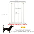 thumbnail image 3 of PawHut 29"-32" Pet Gate with Door Pressure Fit Dog Gate for Stairs, White, 3 of 10