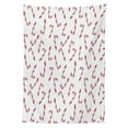 thumbnail image 3 of Ambesonne Candy Cane Tablecloth Rectangular Table Cover, Aquarelle Sweets, 52"x70", Orange and Blue, 3 of 4