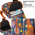 thumbnail image 4 of Geometric Paisley Crossbody Backpack – Vintage Boho Sling Bag, Lightweight Anti-Theft Travel Daypack with Adjustable Strap & Multi-Pocket Design, 4 of 5