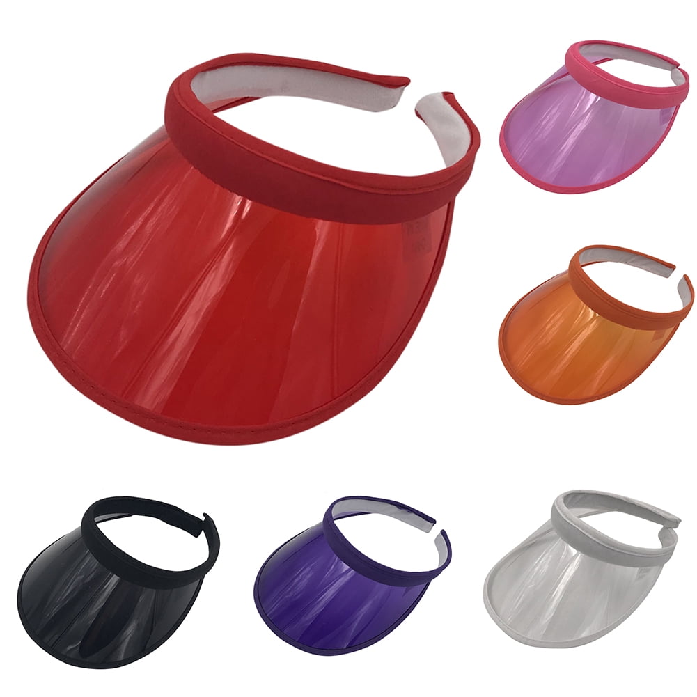 Windfall Summer Unisex Sun Visors Hats Plastic Clear UV Protection Cap