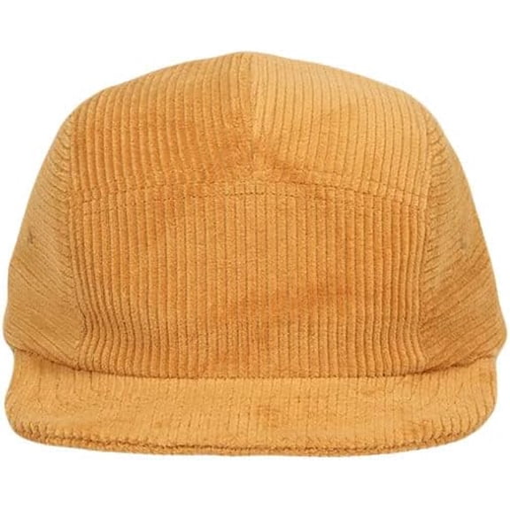 Kukuzhu Corduroy Flat Bill Cap Lightweight 5 Panel Camp Hat YZ20133