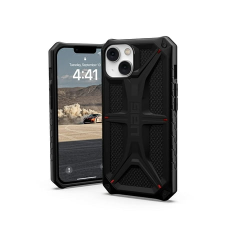 UAG Designed for iPhone 14 Case Kevlar Black 6.1" Monarch Rugged Premium Protective Cover Lightweight Slim Shockproof Dropproof Compatible with Wireless Charging by URBAN ARMOR GEAR