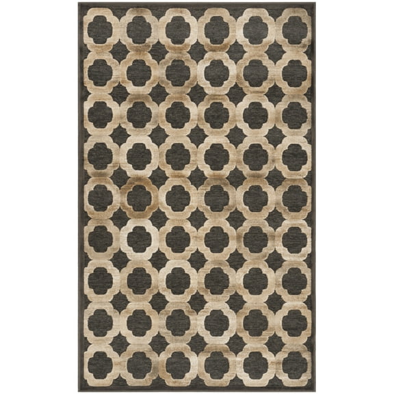 SAFAVIEH Martha Stewart Tanti Geometric Area Rug, Soft Anthracite/Anthracite, 3'3" x 5'3"