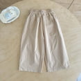 thumbnail image 2 of CAIVO Girls Summer Casual Pants Straight Leg Lightweight Toddler Baby Carrot Style Trousers Trendy Solid Color Kids Bottoms, 2 of 4