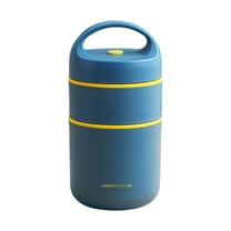 Stainless Steel Vacuum Insulated Food Jar | for Hot Food and Cold Food, Soup Porridge Cup, Portable Breakfast Box, 3.78X7.68In(Blue)