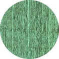 thumbnail image 1 of Ahgly Company Indoor Round Abstract Turquoise Blue Modern Area Rugs, 3' Round, 1 of 4