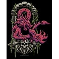 thumbnail image 2 of Men's Dungeons & Dragons Red Dragon Logon On Top of Skull  Graphic Tee Black Large, 2 of 5