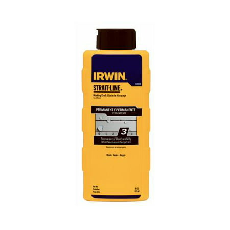 Irwin Industrial Tool 64908 8-oz. Jet Black Powder Chalk - Quantity