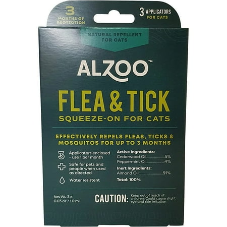 UPC: 3420900111908 | ALZOO Flea Tick Repellent Squeeze-On for Cats – Pack of 3