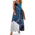 thumbnail image 1 of Vestido sin mangas GeoLuxe No. 3 azul Vestidos vestido de gala vestidos mujer verano 2024 Vestido de noche mujer, 1 of 7