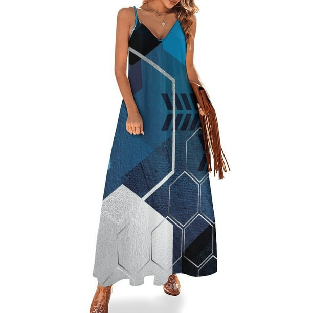 Vestido sin mangas GeoLuxe No. 3 azul Vestidos vestido de gala vestidos mujer verano 2024 Vestido de noche mujer