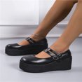 thumbnail image 2 of Chaussures Mignonnes à Plateforme Compensée pour Femmes Grande Taille Chaussures Gothiques Punk, 2 of 11