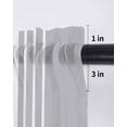 thumbnail image 6 of Light Grey Striped Curtains 54 Inch Length, Sheer Curtains for Bedroom Living Room Window White Simple Neutral Modern Rod Pocket Voile Drapes Kitchen Curtains Small Half Window 42"x54" 2 Panels, 6 of 6