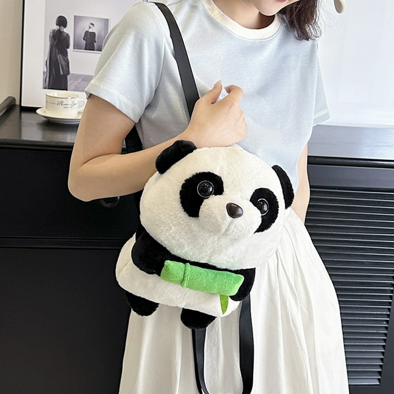 Jcygyes Kawaii Plush Panda Backpacks Animal Bag Girl Dolls