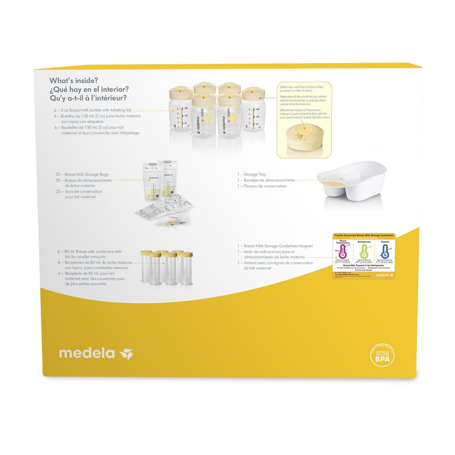 Medela Breast Milk Storage Solution Set, Breastfeeding Supplies & Containers, Breastmilk Organizer, Made Without BPA, Storage Solution