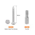 thumbnail image 3 of 10pack M6 x 40mm Button Head Torx Security Sheet Metal Screws with T30 Bit, 3 of 6