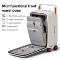 thumbnail image 3 of Mixi, nuevo diseño, maleta con asa ancha, equipaje de mano para hombre, cubierta de carrito de viaje para mujer, cabina de 20 pulgadas, marco de aluminio para PC M9275, 3 of 4