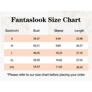 Fantaslook Blouses for Women Floral Print V Neck Ruffle Short Sleeve Shirts Casual Summer Tops