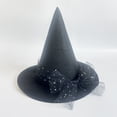 thumbnail image 7 of Quealent Kids Witch Hat Girls Lace Halloween Hat for kids Youth Teens Halloween Decorations Party (Black, One Size), 7 of 7