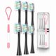thumbnail image 1 of wonima02 6 Pack Electric Toothbrush Replacement Heads Suitable for Oclean X Pro Elite/X/X Pro/Flow/F1/Air 2-Vacuum-Sealed with Hygienic Caps,Bonus Tongue Scraper & Travel Cup Included-Black, 1 of 1