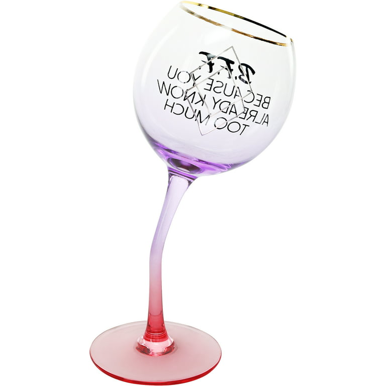 Custom Logo Tipsy Wine Glasses