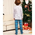 thumbnail image 6 of WIBACKER Kids Christmas Gray Reindeer Pajamas Long Sleeve Holiday Pjs Set Toddler Boys Girls Xmas Jammies 2-14 Years, 6 of 11