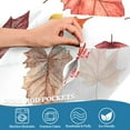 thumbnail image 3 of Yayeee Kitchen Curtains Tier Pair Light Filtering 27"x36" Rod Pocket Short Cafe Window Panel, Gray Autumn Leaves, 3 of 7