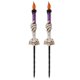 thumbnail image 1 of 2 Pack Halloween Candles Warm Light 120mAh Plastic Skeleton Ghost Pattern Purple, 1 of 4