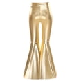 thumbnail image 6 of Raenseen Kids Girls 2Pcs Jazz Dance Outfit Sequin Crop Top Shorty Unitard Metallic Tiered Pants Gold 10, 6 of 7