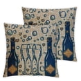 thumbnail image 2 of Acheng Decoraive Throw Pillow Covers Couple Anniversary Champagne Glasses Hearts Bottle Alcohol Holidays Bar Beverage Birthday Boxing Day Cushion Case for Sofa Couch,2 Pcs White, 2 of 6