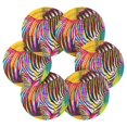 thumbnail image 2 of Zebra Horse Colorful 6 Pcs Drink Coasters with Holder Absorbent Coasters Woven Coasters for Drinks Table Desk Protection Home Decor, 2 of 7