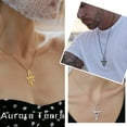 thumbnail image 2 of 925 Sterling Silver Egyptian Ankh Cross Horus Eye of Ra Pendant Necklace Women Amulet Jewelry Hipunk, 2 of 8