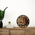thumbnail image 4 of Soliyoahee Western Cowboy Hat and Boot Wall Clock 10inch Wooden Round Modern Art Clock Silent Non-Tick Battery Powered for Home Kitchen Bedroom Bathroom, 4 of 6