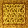 thumbnail image 1 of Ahgly Company Indoor Square Abstract Yellow Modern Area Rugs, 8' Square, 1 of 4