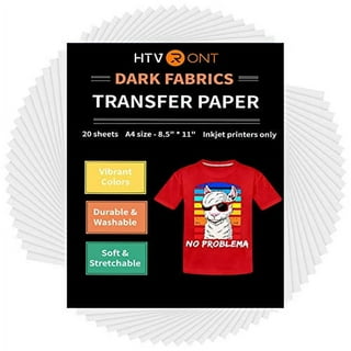 Iron-on transfer paper for dark fabrics