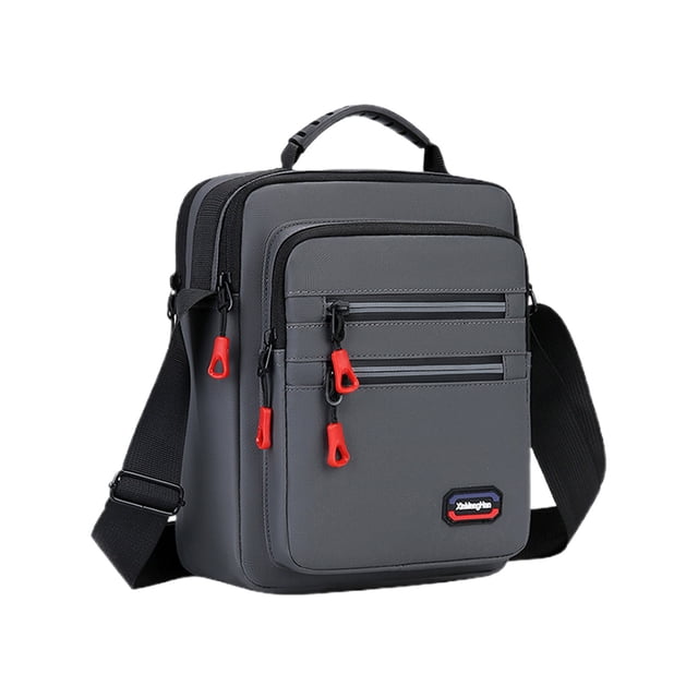 Men's Canvas Chest Rucksack with Adjustable Shoulder Strap, Multi-Compartment Lightweight Crossbody Bag for Sports Travel Gym & Daily Commute