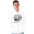 thumbnail image 5 of Troll Face Original Meme Smile Mad Zip Up Hoodie Men's Women's Brisco Brands S, 5 of 6