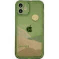 thumbnail image 4 of Case for iPhone 11 6.1 inch, Clear Soft Bumper Protective Retro Color Snow Mountain Moon Transparent Phone Case - Green, 4 of 16