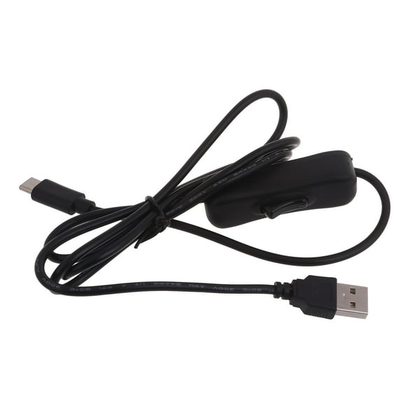 Male to Female USB Type C USB C Cable with On Off Power Switches Button for Laptop LED Light 118cm (46inch)