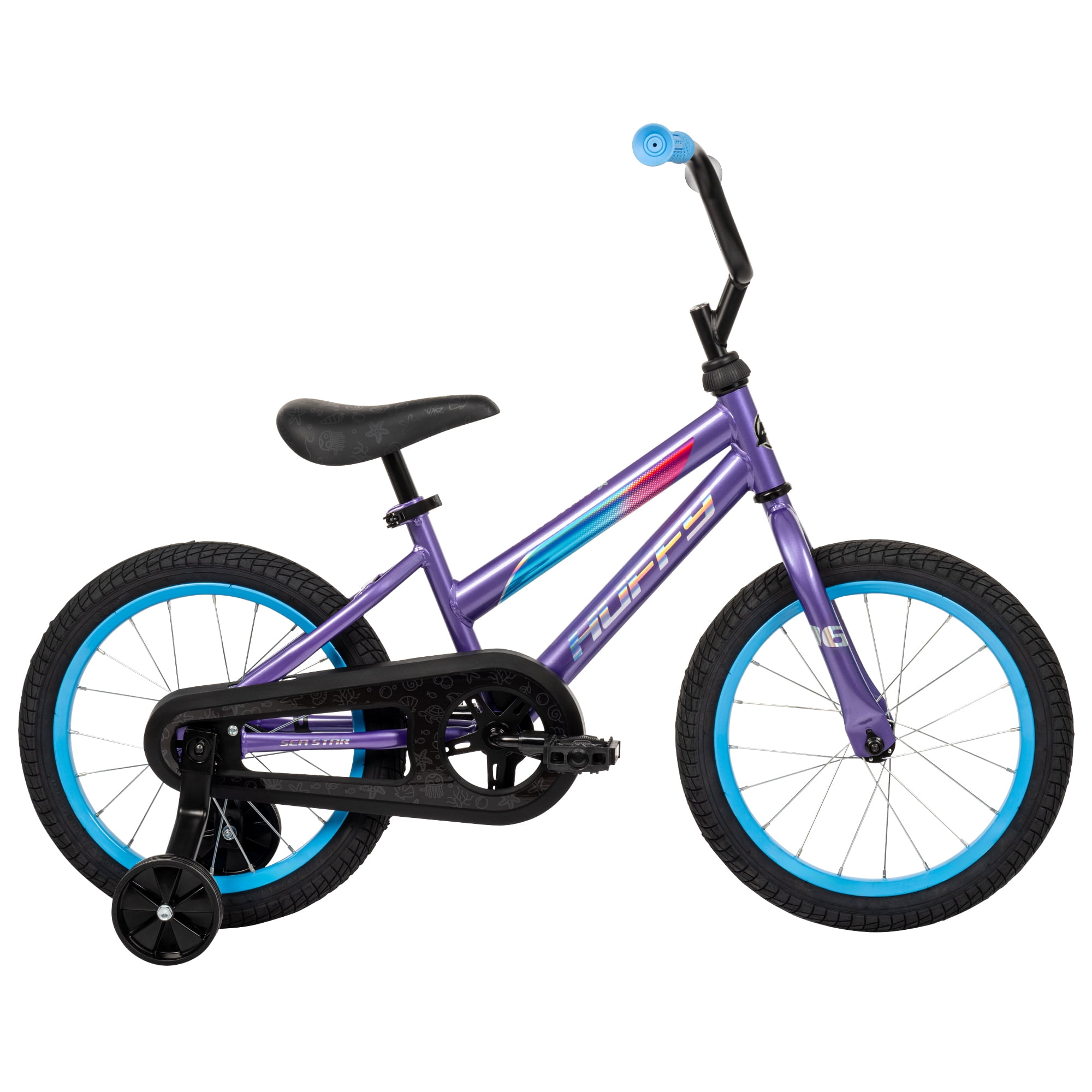 Huffy 16" Sea Star Girls’ Kids’ Bike, Fits Riders 42”-48”, EZ Build, Amethyst