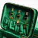 thumbnail image 3 of Joyero de terciopelo de felpa, organizador de joyas de viaje compacto, joyero pequeño para mujer, caja de almacenamiento de joyería portátil con cremallera y espejo para viajes y uso diario, Esmerald, 3 of 5