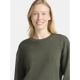 thumbnail image 3 of Time and Tru Women's and Women's Plus Crewneck Sweatshirt with Long Sleeves, Sizes XS-4X, 3 of 6