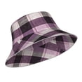 thumbnail image 2 of Fisherman Hat 22.8×5.9in Skin-Friendly Lightweight Breathable Folding Reflective Double Face For Daily Travel Business Camping Lavenderblush Buffalo Plaid Check Tartan Scotland_3, 2 of 8