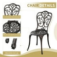 thumbnail image 2 of Withniture 3-Piece Cast Aluminum Outdoor Patio Bistro Furniture Set, Bronze, 2 of 8