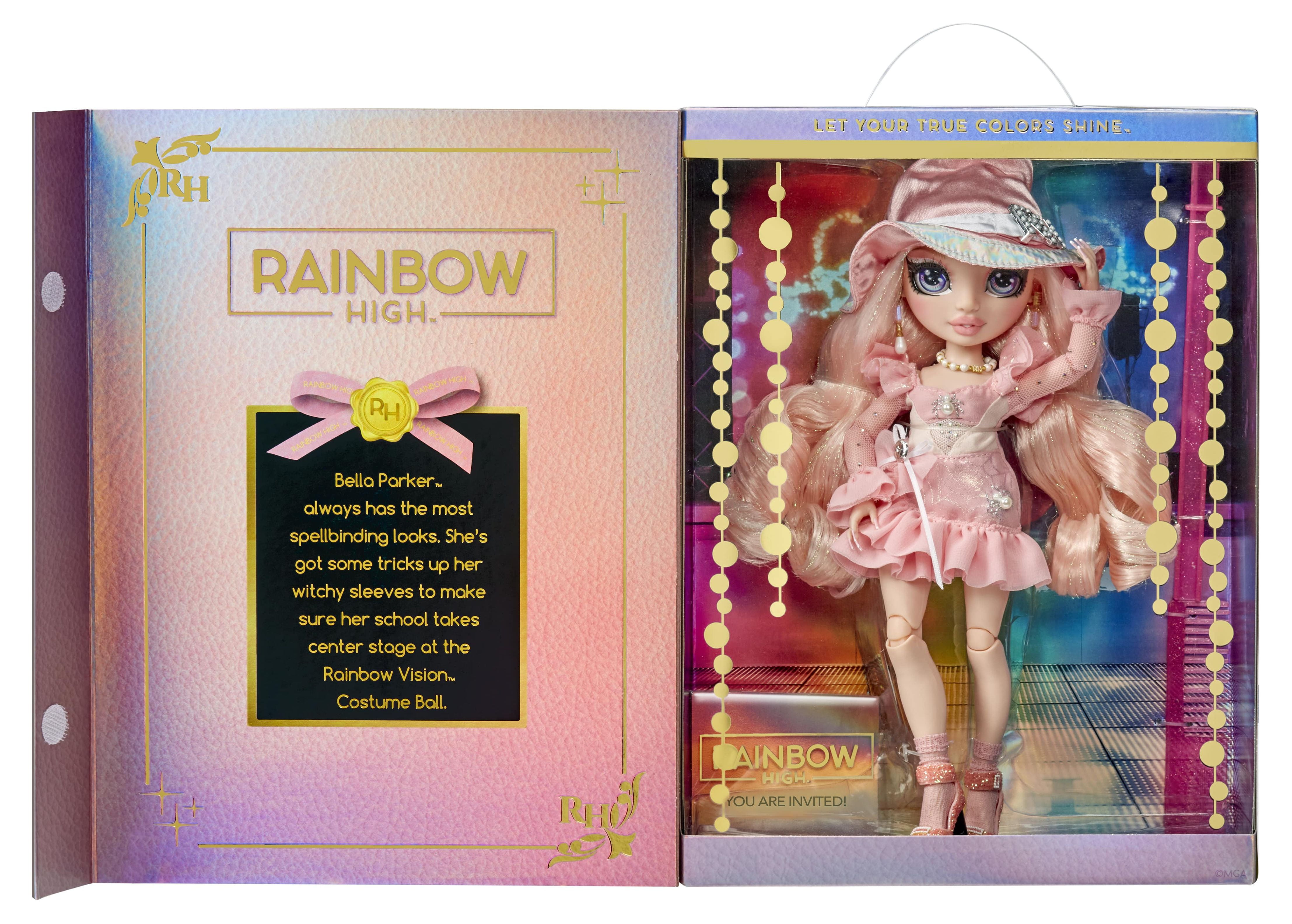 Rainbow Vision COSTUME Parker Accessories. inch Collectors Fashion Costume BALL Great Rainbow High and Years Doll. Gift (Pink) for – Old 11 6-12 Kids & Witch Bella