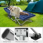 Slsy Folding Camping Cots with 3.3 Inch 2 Sided Mattress,75* 28 Folding Bed Cot with Carry Bag,Folding Sleeping Cot Guest Bed
